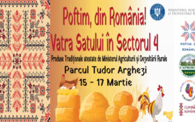 Târg în sectorul 4: „Poftim din România! Vatra Satului”, în Parcul Tudor Arghezi