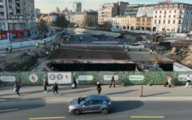 Lucrări în ritm accelerat la refacerea planșeului Unirii: 60% din structura veche a fost deja demolată