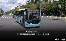 Bine de știut: TPBI anunță o stație nouă pe traseele liniilor 116, 619 și N112